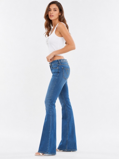 GUESS Damskie Jeansy Dzwony Bootcut W25 L34 ECO Tence