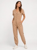 GUESS Penny Jumpsuit – kombinezon damski w kolorze piaskowym rozmiar S