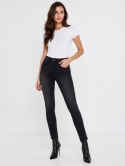 GUESS Skinny Warm Touch Jeans – czarne damskie jeansy, rozmiar W25 x 29