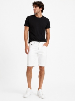 GUESS Sonny Short Białe Szorty Jeansowe Stretch Logo AGHW r. L