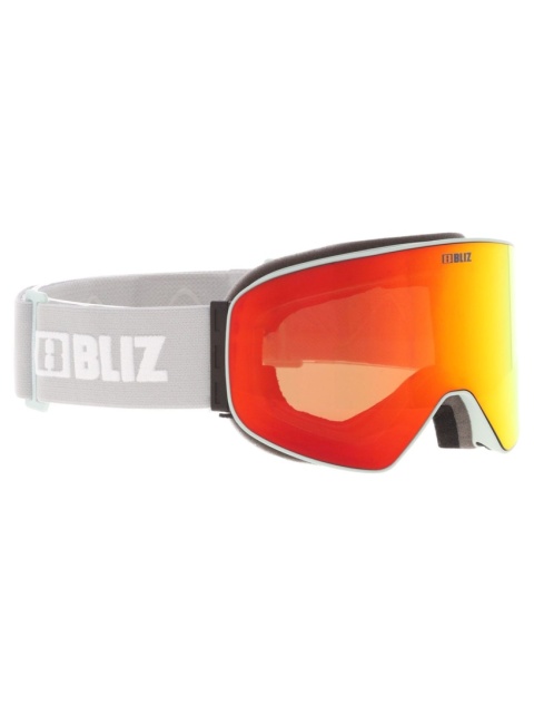Gogle Bliz Flow Matte Light Grey - Brown w red multi lence