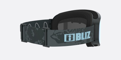 Gogle Bliz Flow matt grey frame smoke with ice blue