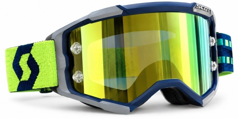 Gogle Scott Fury blue/grey/yellow chrome works