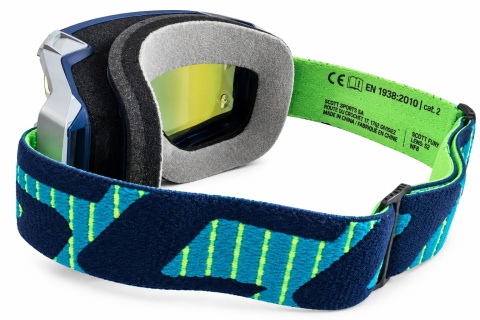 Gogle Scott Fury blue/grey/yellow chrome works