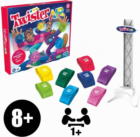 Hasbro Gaming Gra imprezowa Twister Air, F8158 zrecznosciowa, aplikacja