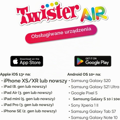 Hasbro Gaming Gra imprezowa Twister Air, F8158 zrecznosciowa, aplikacja