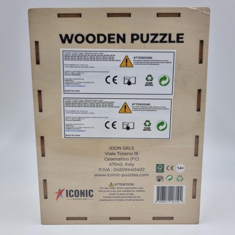 Iconic Puzzles - Kolorowe papugi, 100% zrównoważone drewniane puzzle,, rozmiar L, 600 sztuk
