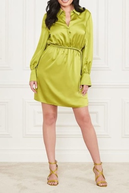 MARCIANO by GUESS Petra Dress – zielona sukienka koszulowa z paskiem, rozm. 38