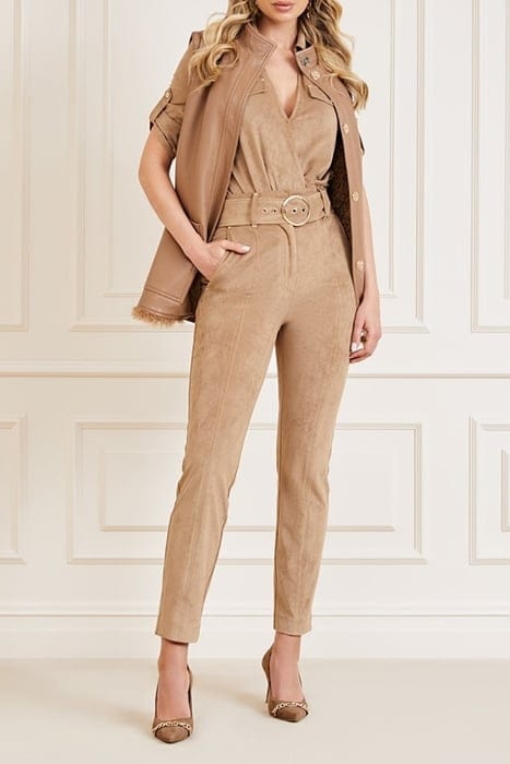 MARCIAO by GUESS Susy Vest – damska dwustronna kamizelka z futerkiem, beżowa/brązowa, rozm. S