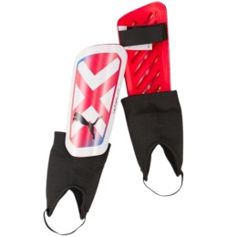 Ochraniacze piłkarskie Puma Ultra Light Ankle czerwono-białe 30874 05 rozmiar L