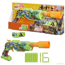PISTOLET NERF ZOMBIE DRILLER REWOLWER + 16 STRZAŁEK I CELOWNIK F8960