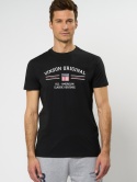 Produkt bez nazwy VINSON ORIGINAL – Męski T-shirt z nadrukiem, Granatowy100% bawełna, rozmiar XL