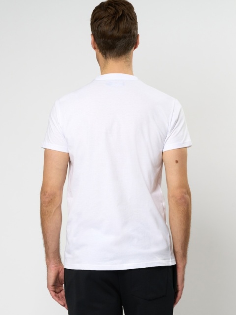 Produkt bez nazwy VINSON ORIGINAL – Męski T-shirt z nadrukiem, biały, 100% bawełna, rozmiar XL