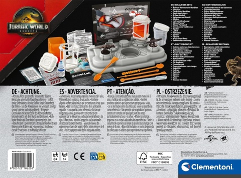 Zestawy kreatywne Laboratorium Jurassic World Clementoni